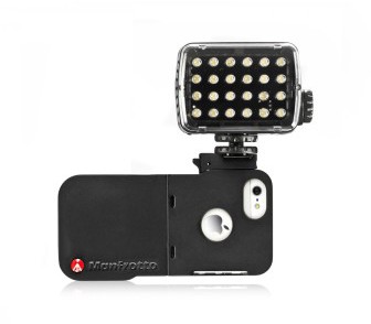 iPhone 5-skal med stativ och blixt Manfrotto KLYP