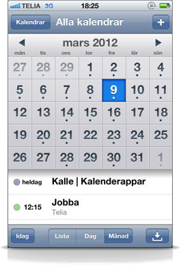 kalender iPhone Kalender prickar försvinner (punkter): lösning