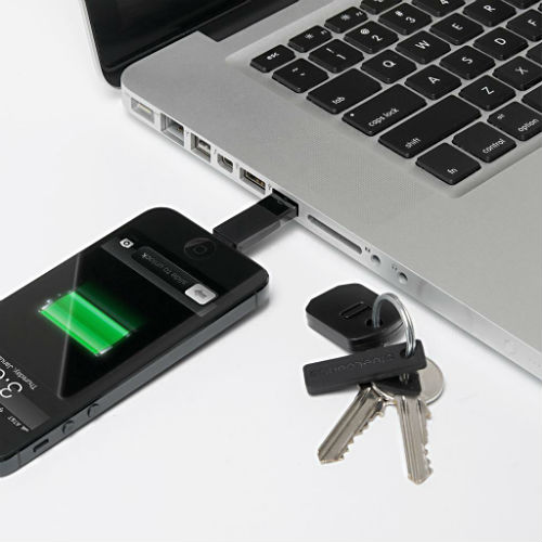 Nyckelring med USB-till-Lightning-adapter för iPhone 5, iPad 4, iPad mini